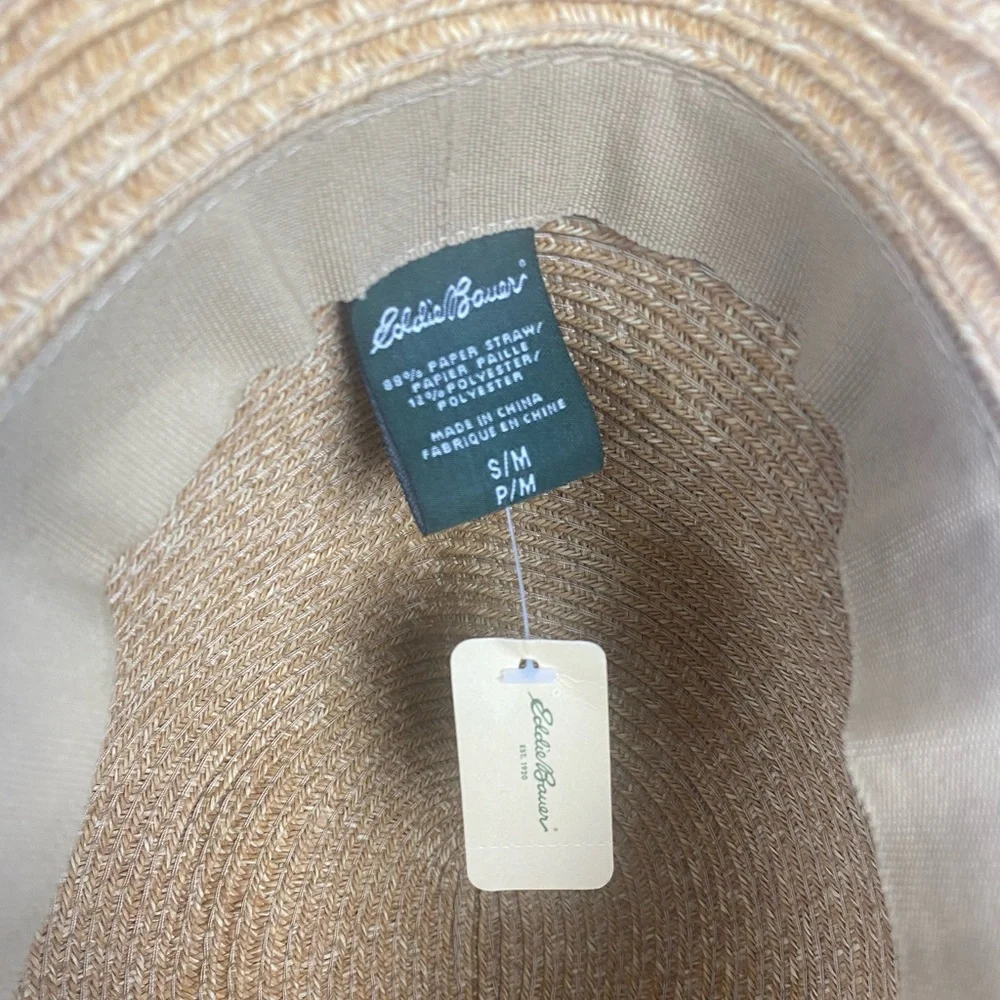 NWT Eddie Bauer Floppy Straw Hat